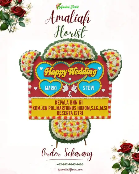 Papan Bunga Pernikahan Pohsanten